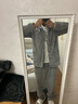 韩彩睡衣男法兰绒冬季珊瑚绒保暖加绒加厚男士家居服套装 灰色 L 实拍图