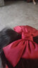 蝴蝶结头饰发夹女后脑勺夹子发卡网红成人学生卡子发饰头花鸭嘴夹 缎面蝴蝶结发夹2件套红+黑 实拍图