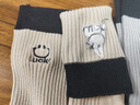 欧迪芬4双女士袜子女新疆棉笑脸刺绣百搭休闲棉袜透气吸汗无骨堆堆袜 实拍图