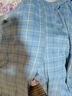 欣尚优夏季男士纯棉七分裤睡裤大码家居裤加兜格子短裤松紧腰加肥宽腿裤 2308七分裤绿格 5XL 建议190-220斤 实拍图