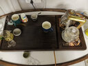 石间说 整块黑乌檀木实木茶盘功夫茶具套装家用客厅全自动一体带电磁炉 佛莲90*45*4.5CM电器款单盘 实拍图