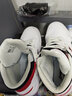 李宁男鞋板鞋休闲鞋男春秋季高帮新款耐磨防滑革面轻质滑板鞋运动鞋子  标准白/ 公牛红 41 实拍图