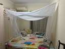 尚美居老式单门蚊帐0.9m学生蚊帐1.2米1.5m1.8双人床家用单人床通用简易传统绑绳穿杆加密蚊帐 白色（特密款）不带支架 1.8米宽*2米长 实拍图