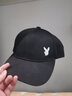 花花公子（PLAYBOY）帽子棒球帽鸭舌帽休闲街头嘻哈情侣防晒遮阳帽弯檐男女通用 【兔头款黑色】 实拍图