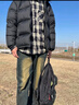 骆驼火山羽绒服男女款城市轻户外加厚防寒面包服冬季外套 黑色 L 实拍图