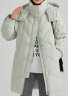 雅鹿羽绒服女中长款保暖加厚2023冬季新款新国标女士韩版连帽外套 豆绿色 160/M 晒单实拍图