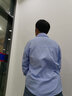 皮尔卡丹（pierre cardin）纯棉韩范宽松衬衫女蓝色竖条纹衬衣24夏季韩版时尚百搭休闲上衣 浅蓝色 纯棉 M 80-105斤 实拍图