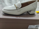 百丽（Belle）92系列乐福鞋女商场同款通勤百搭真皮单鞋BZ521AA4 米白 37 (235mm) 实拍图