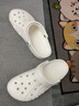 卡骆驰（CROCS）洞洞鞋男鞋女鞋士 2026夏季新款运动鞋沙滩鞋透气休闲拖鞋凉鞋子 经典贝雅-纯白幻想-建议拍小一码-热推款 41 -42 实拍图
