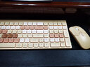 云墨（YUNMO） 无线蓝牙键盘鼠标套装可充电双模静轻音办公打字台式电脑笔记本平板手机通用外设 奶茶色充电键鼠套装【蓝牙+2.4G无线+电量显示】 实拍图