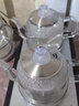 金格仕（KinGaz）自动上水电热水壶 双炉可同时加热功夫茶套装 底部加水自动烧水壶 家用玻璃电茶炉嵌入式茶台一体 1.2L 双上水 (拉丝银色) 三件套 23X37cm 实拍图