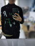 啄木鸟（TUCANO）毛衣男秋冬季新款针织衫男士半高领线衣非羊保暖毛衫绒衫打底男装 WE8227黑色 3XL 实拍图