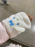 逐港袖套女秋冬季可爱卡通手袖短款上班防脏防污套袖办公儿童学生写字 立体狗-白色 实拍图