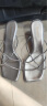 诺琎拖鞋女银色细带外穿高跟一字拖女2024夏季新款百搭细跟凉拖鞋 银色跟高6cm 37 晒单实拍图