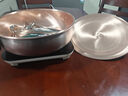 邢水铜艺纯铜铜火锅电磁炉火锅紫铜火锅鸳鸯锅手工纯铜平底燃气紫铜火锅 【铜环款】清汤锅7-9人 34cm 实拍图