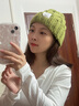 慕衣宾士帽子冬季女韩版显脸小毛线帽女大头围显白针织帽女潮牌保暖冷帽 绿色 实拍图