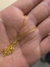 明牌珠宝 黄金项链女款 足金精品细密O字链吊坠配链AFR0017工费80 黄金项链 约42厘米 约1.97克 实拍图