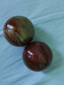 念玉天然缠丝玛瑙手球黑红健身球保健双球手把件玩给长辈中老年人 直径45毫米（纹理色泽以实物为准） 实拍图
