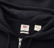 Levi's李维斯24新款男士连帽卫衣加绒开衫外套撞色潮牌美式复古 黑色 A7450-0001 L 晒单实拍图