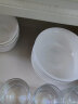 红牡丹 纯白骨瓷米饭碗中式餐具套装防烫高脚碗家庭釉下彩陶瓷碗具组合 纯白金钟碗 10个装 4.5英寸 实拍图