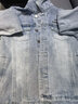 真维斯（JEANSWEST）夹克男2025秋季亲肤透气刺绣时尚百搭男士牛仔夹克外套蓝色L 实拍图