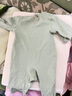 Aengbay昂贝 德绒连体衣冬婴儿套头哈衣保暖睡衣打底内衣宝宝衣服秋冬 绿色 66cm 实拍图
