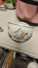 万享小鹿日式釉下碗碟套装家用陶瓷餐具碗筷面碗汤碗盘筷组合碗 实拍图