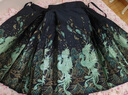 织造司青羽织造司原创明制汉服半高领衬衫上衣仿妆花马面裙套装2024新款 两件套(墨绿半高领+青羽马面裙) L 实拍图