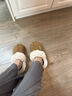 朴西棉拖鞋女新款棉绒拖鞋加厚软底秋冬室内居家用麂皮绒时尚情侣棉拖 榆木棕 38-39 实拍图