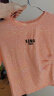 红蜻蜓（RED DRAGONFLY）冰丝短袖t恤女春夏季新款时尚女士洋气短袖女打底女装T恤女上衣衫 粉色短袖 L【建议105-120斤】 晒单实拍图