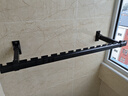 威尔森（WEIERSEN） 侧装晾衣架挂壁式晾衣杆铝合金侧墙晒衣杆室内外隐形折叠晾衣杆 黑色-1米单根 支架长25CM（折叠款） 实拍图