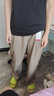 浪莎山本裤女2025夏季新款高腰宽松冰丝阔腿裤小个子垂感休闲防晒裤子 黑色【常规款】 L 【适合116-130斤】 实拍图