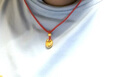 中国黄金（CHINA GOLD）黄金吊坠女足金小胖福平安锁吊坠金坨宝宝婴儿金锁项链生日礼物 京速达*足金项链【约0.6g-红绳】 实拍图
