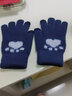 撞青春保暖手套女秋冬季加绒手套防寒骑行时尚学生情侣女士针织毛线手套 藏青色 均码 1双 实拍图