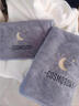 浴巾毛巾两件套男女家用纯棉吸水速干不易掉毛柔软情侣套装加大号 雅灰系.月星辰 一条浴巾【70*140】 实拍图