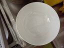 陶相惠骨瓷面碗汤碗釉下彩7英寸家用大容量吃泡面微波炉纯白陶瓷碗2只装 实拍图