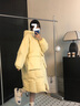 相伊恋人羽绒棉服女25年秋冬季中长款加厚棉衣外套新款宽松棉袄学生面包服 奶黄色 L 【适合120-140斤】 实拍图