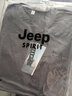 吉普JEEP【纯棉3件装】短袖T恤男20222夏季新款男士体恤衫纯色半袖圆领中青年宽松休闲百搭上衣男  黑色+雾霾蓝+铁灰 4XL（建议160-175斤） 实拍图