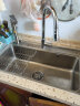 欧琳（OULIN）厨房水槽大单槽台下盆洗菜盆一体盆304不锈钢水槽抽拉龙头JD616-B 实拍图