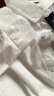 罗蒙（ROMON）美式350G重磅纯色纯棉衬衫长袖男士春夏季宽松翻领打底感白色衬衣 白色 XL(适合141-160斤穿) 晒单实拍图