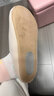优调室内静音拖鞋女软底棉麻秋冬保暖居家四季情侣棉拖鞋 奶咖色 38-39 【适合日常37-38的脚拍】 实拍图
