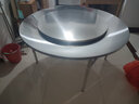 腾景顺304不锈钢圆形餐桌折叠大圆桌子带转盘内置转盘圆桌饭桌家用加厚 1.4米连体桌带0.9转盘特厚304 实拍图