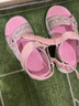 Skechers斯凯奇女童包头凉鞋夏季童鞋儿童公主鞋婴儿魔术贴闪灯鞋302965L 实拍图
