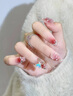 KarLot美甲贴片穿戴甲美甲甲片秋冬美甲婚礼甲圣诞美甲可重复使用24片 白玉蝴蝶【长款】 24片 实拍图
