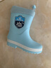 牧萌儿童雨鞋男女童防水立体学院风雨靴幼儿园女孩卡通鞋 清新蓝 27码 实拍图