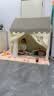 小斑鸠（little dove）儿童帐篷室内游戏屋/ins男女孩公主房 咖色条纹小屋(实木杆+棉垫) 实拍图