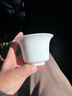 裕凡 羊脂玉白瓷三才盖碗茶杯单个大号 简约家用陶瓷盖子茶碗小套装茶具 德化白瓷手工釉功夫泡茶碗泡茶器 将军盖碗（200ml）大号 实拍图