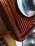 神雕（SHEN DIAO）花梨木茶盘整块实木家用电木款排水功夫茶具红木小号高档茶托茶台 花梨木-简流水(70x35)配水球水管 实拍图