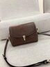 路易礼察品牌包包女包2024新款斜挎包小方包牛皮单肩包520七夕情人节礼物 啡色【礼盒装】 19*13*9cm 实拍图