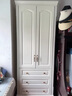 艾薇卡美式复古实木衣柜白色现代简约对开门3456门带抽屉顶柜卧室大衣橱 两门衣柜 象牙白 实拍图